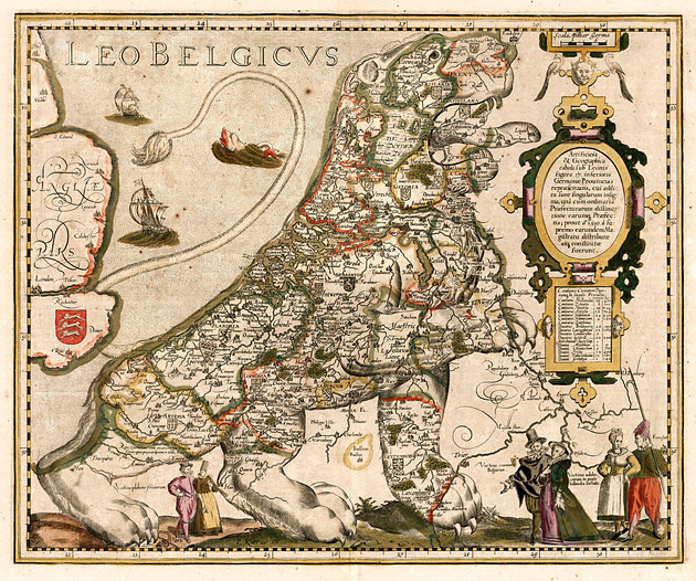 Leo Belgicus 1617 Kaerius