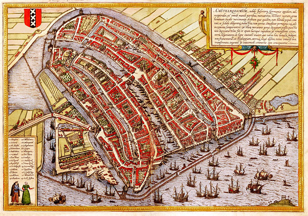 Amsterdam 1580 Braun en Hogenberg