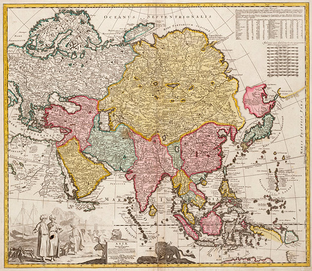 Azië 1735 Visscher / Ottens