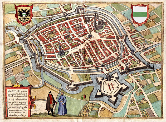 Groningen 1580 Braun en Hogenberg
