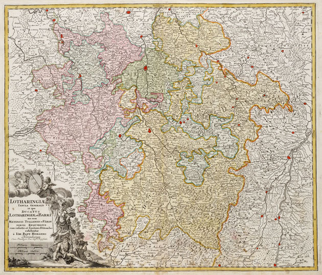 Lotharingen (Lorraine NrdFrankrijk) 1740 Homann - Ottens