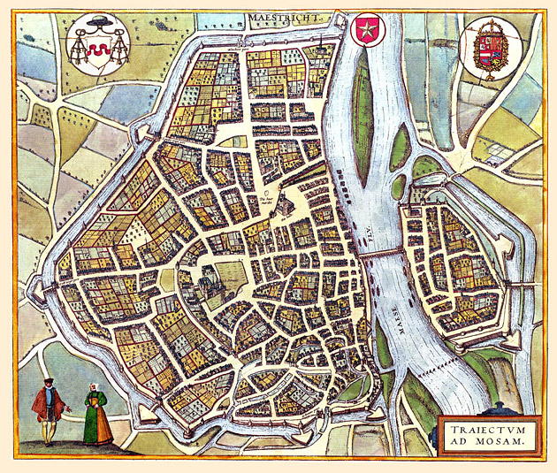 Maastricht 1581 Braun en Hogenberg