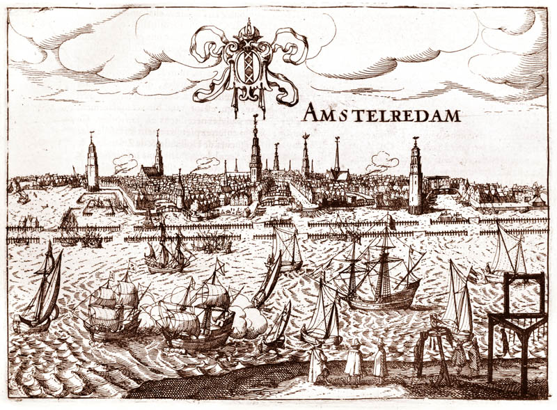 Gezicht op Amsterdam 1613 Janssonius