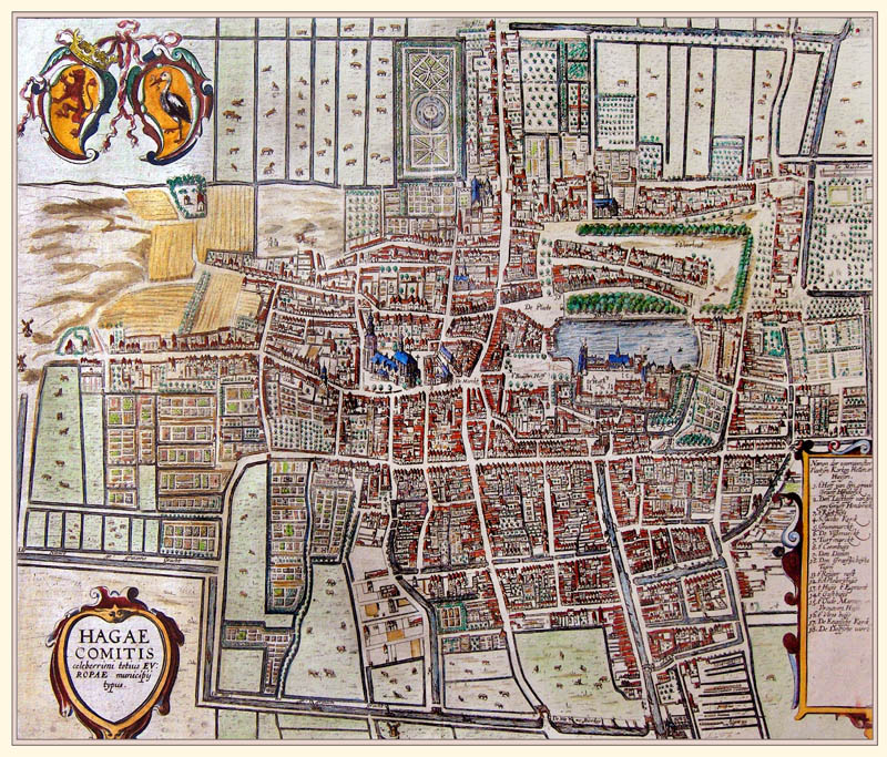 Den Haag 1595 Braun en Hogenberg