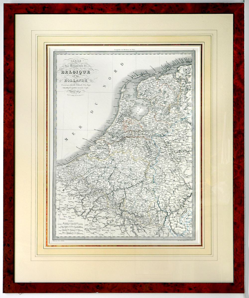 Carte des Royaumes de Belgique et de Hollande 1842, Lapie