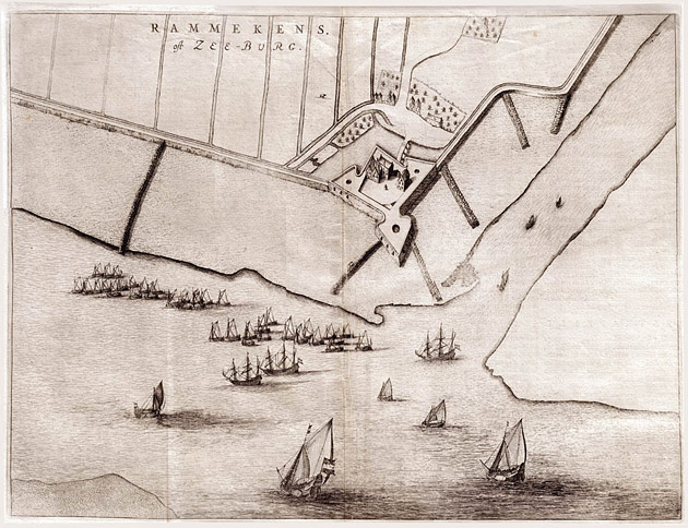 Fort  Rammekens 1649 Blaeu