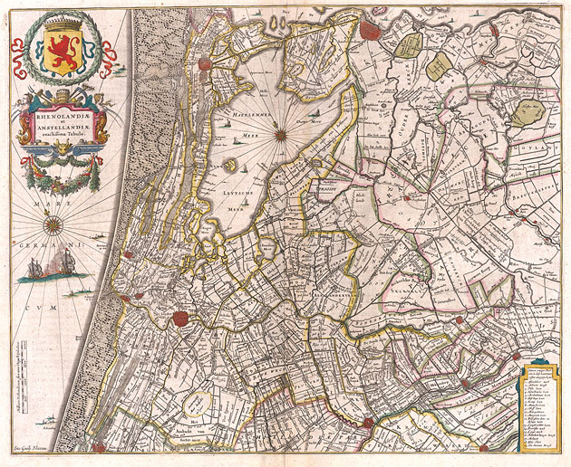 Rhenolandiae Amstellandiae 1645 Willem Blaeu