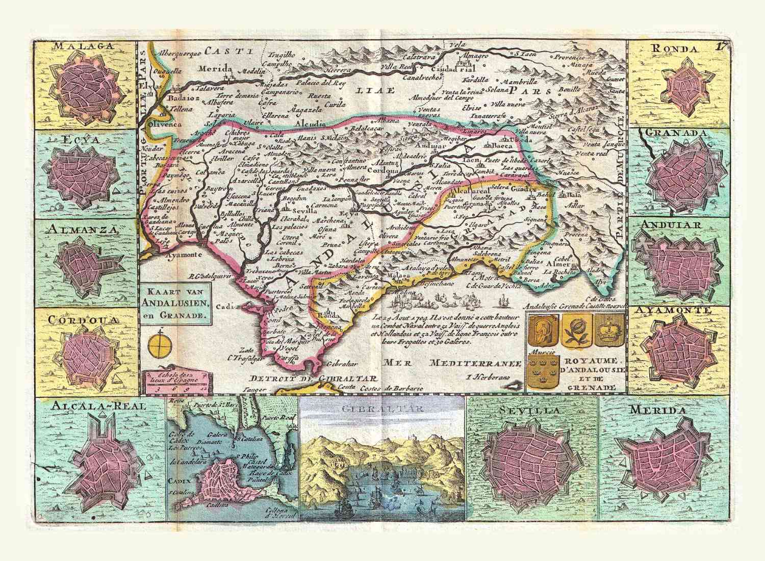 Andalusië Spanje 1747 De la Feuille