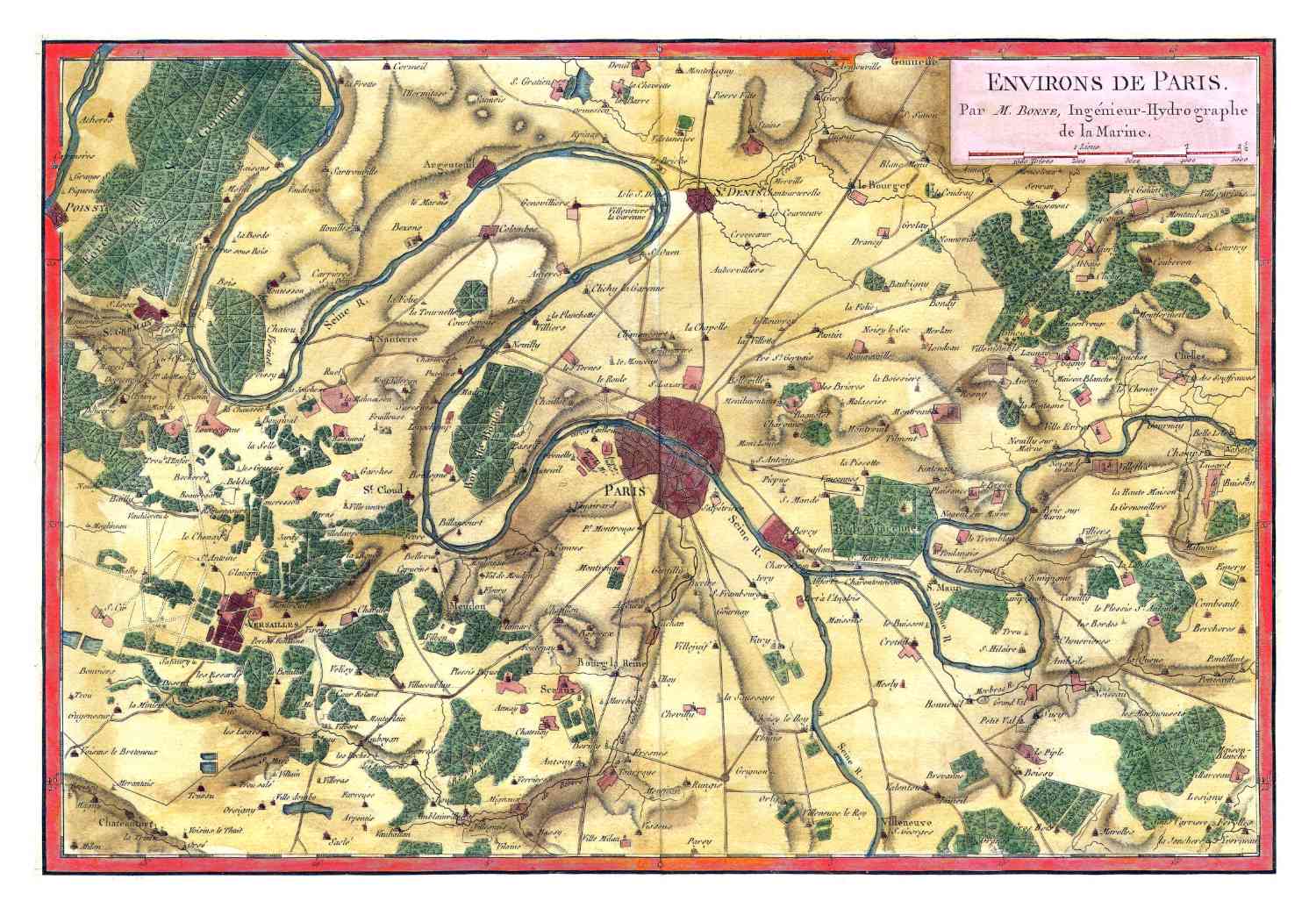 Parijs en omgeving 1780 Bonne
