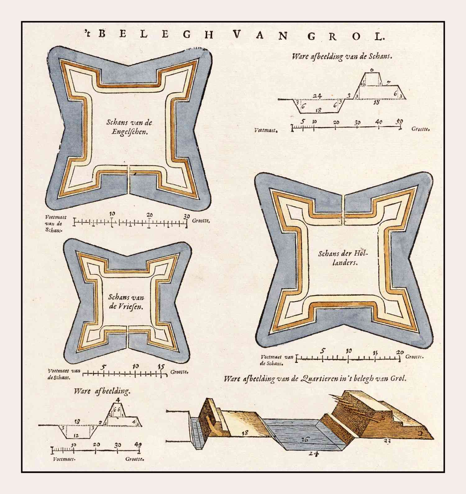 Groenlo 1649 Blaeu fortificatie 1597