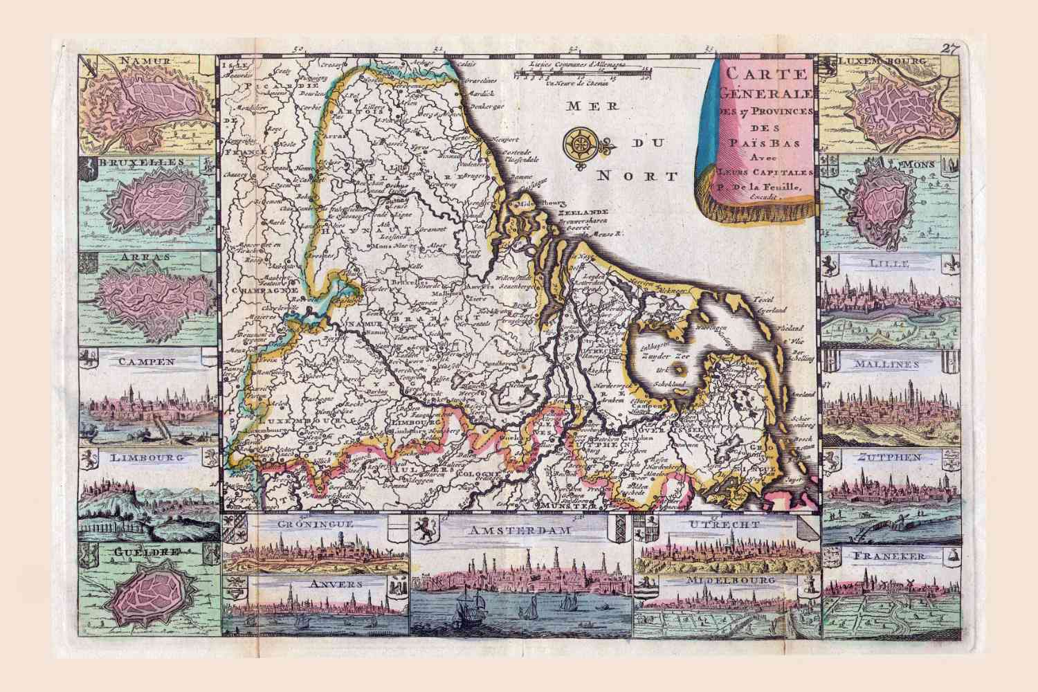 Nederland, België, Luxemburg 1710 De la Feuille