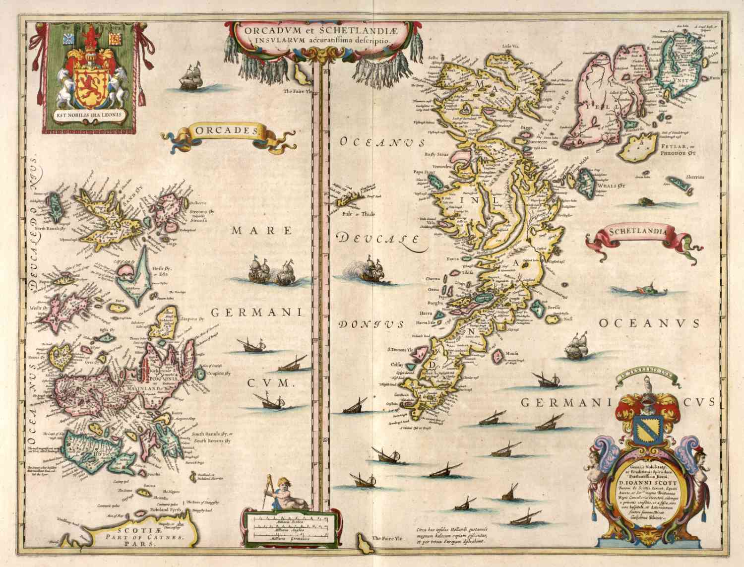 Shetland- en Orkneyeilanden 1654 Blaeu